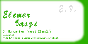 elemer vaszi business card